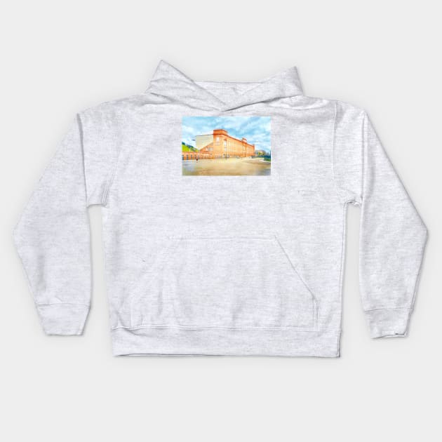 The big orange house in Ibrox Kids Hoodie by AndythephotoDr